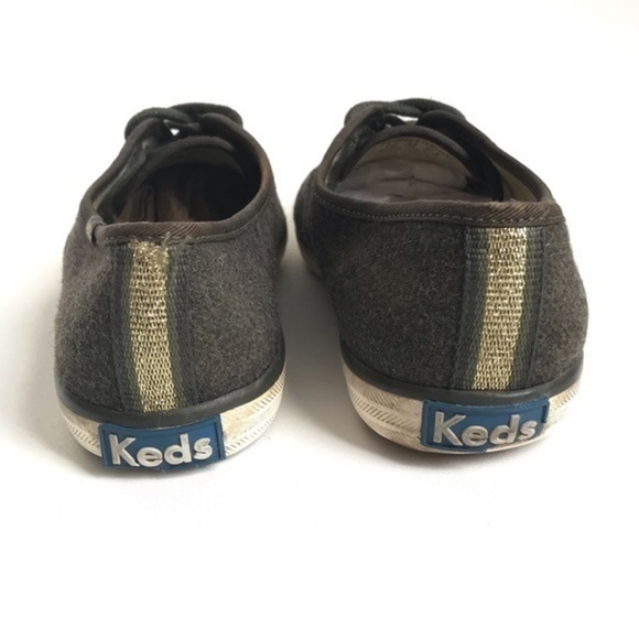 Keds Dark Green Champion Wool Sneakers Size 7 - Picture 4 of 8